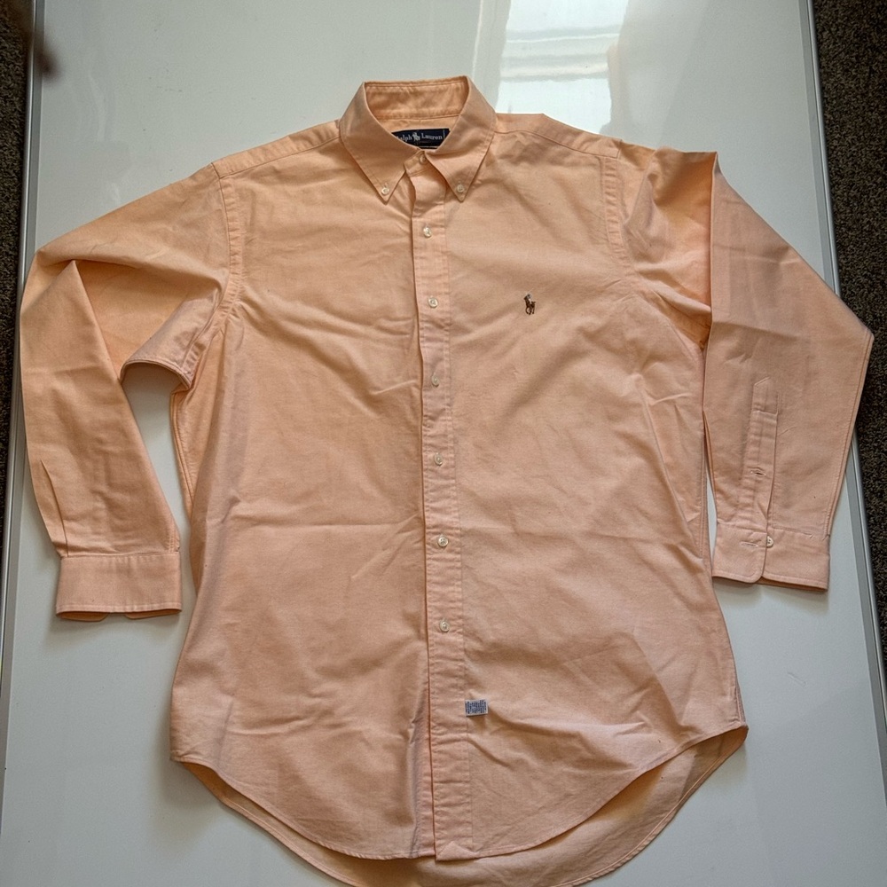 Ralph Lauren Light Orange Button-Down Shirt